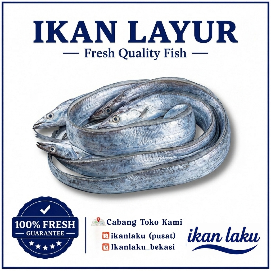 Jual Ikan Laku – Ikan Layur Fresh 500gr — Ribbon Fish Seafood Premium ...
