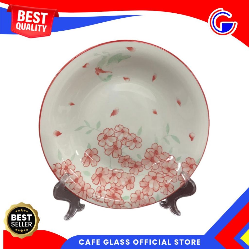 Piring Makan 9.25 Blossom Pink Winston - Piring Makan Dinner Set Keramik