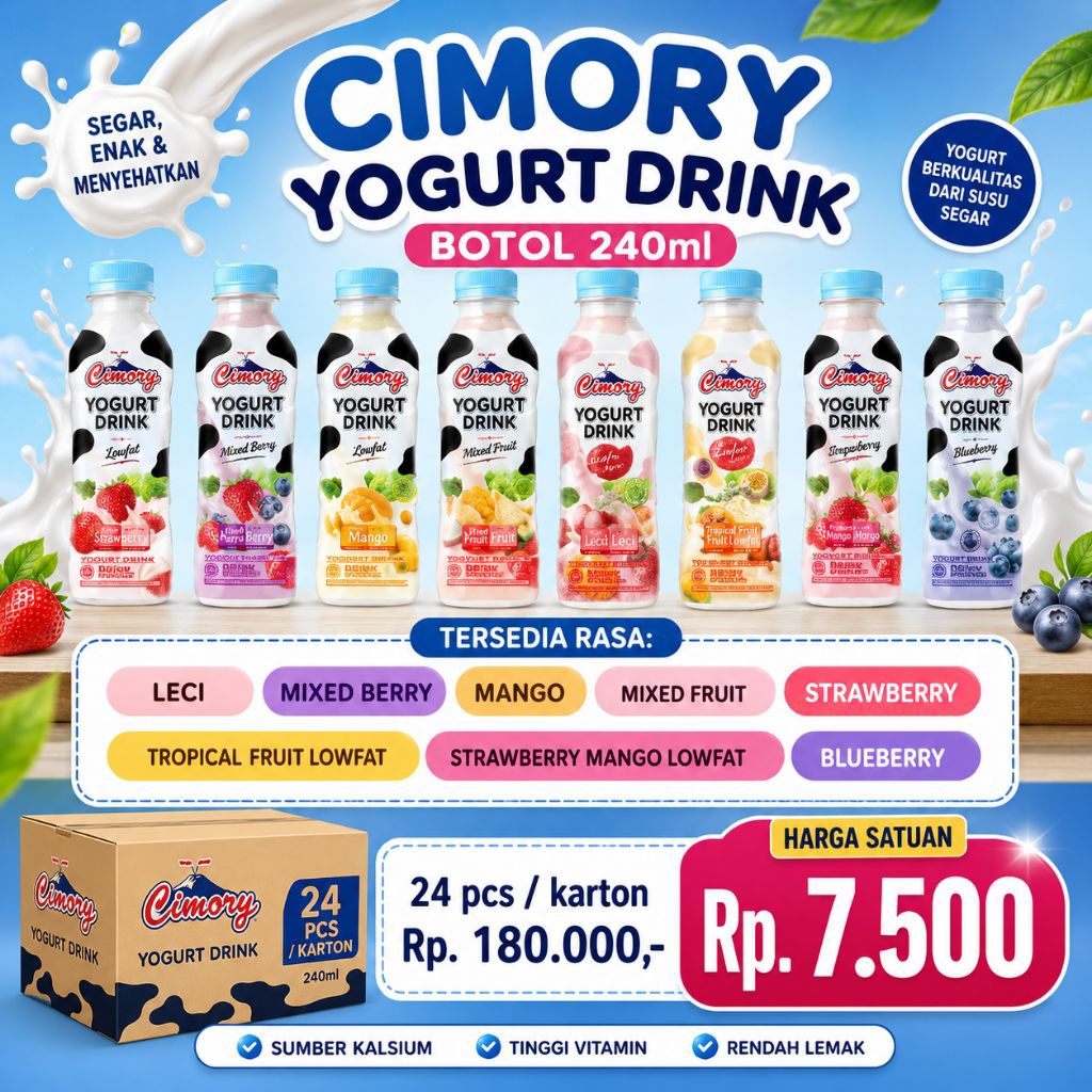 Jual Cimory Yogurt Drink Botol 240 ml | Shopee Indonesia