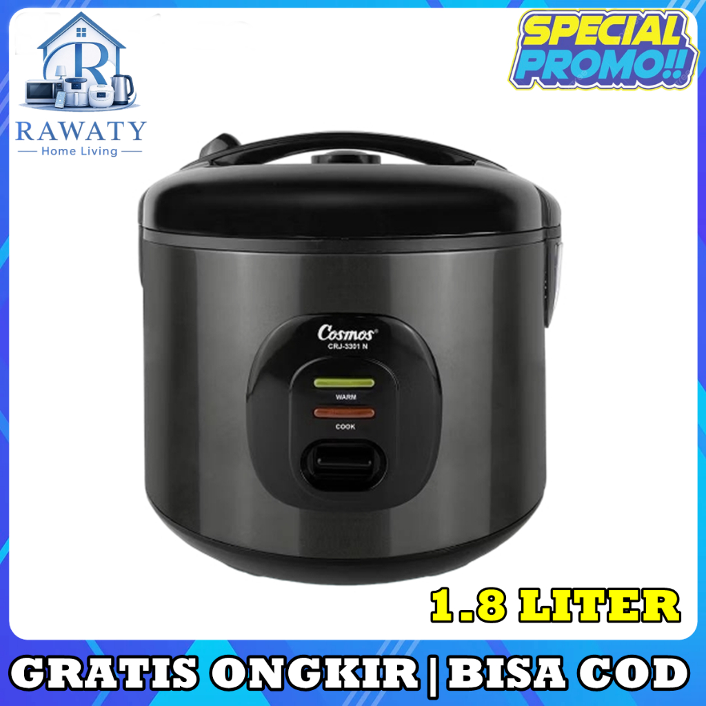 COSMOS CRJ3301NB Rice Cooker 3in1 Kapasitas 1.8 Liter Bergaransi Resmi