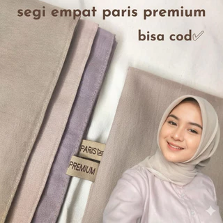 HIJAB PARIS PREMIUM  KATUN VOAL Polos Segiempat Adem Nyaman