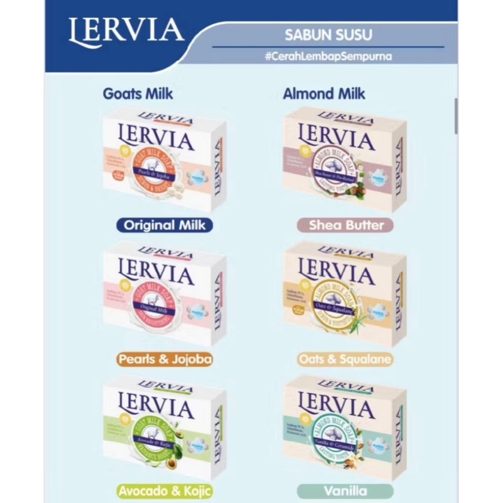 LERVIA SABUN BATANG 90gr / LERVIA BAR SOAP 90gr / SABUN BATANG LERVIA 90gr