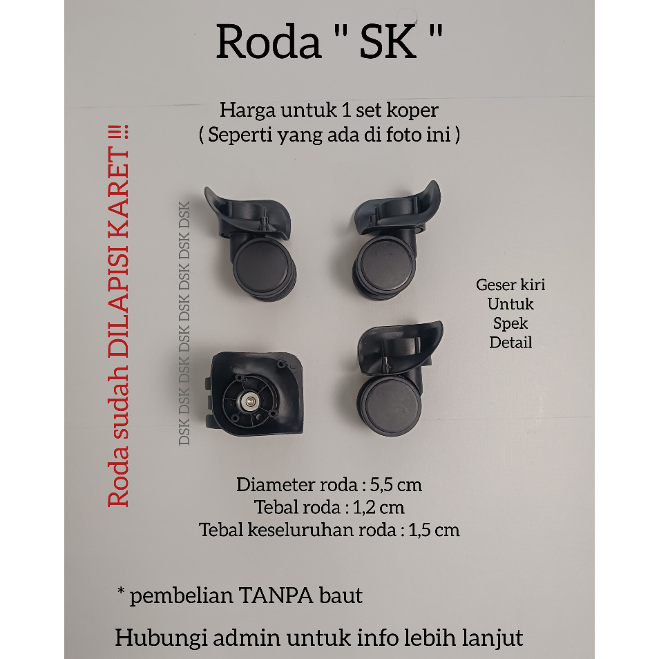 Jual RODA KOPER, RODA KOPER FIBER HARD CASE, RODA KOPER POLO RODA PUTAR ...