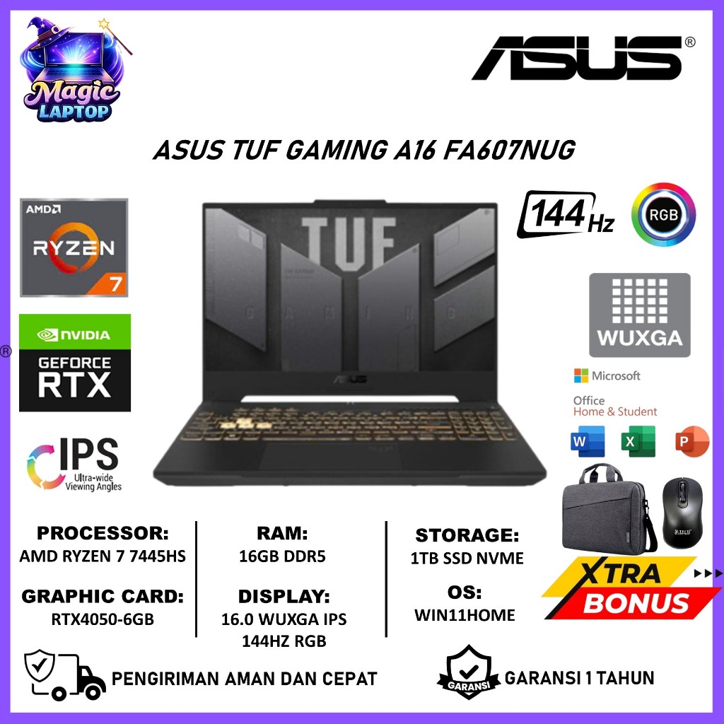 Jual ASUS TUF Gaming A16 FA607NUG AMD Ryzen 7 7445HS RAM 32GB 1TB ...