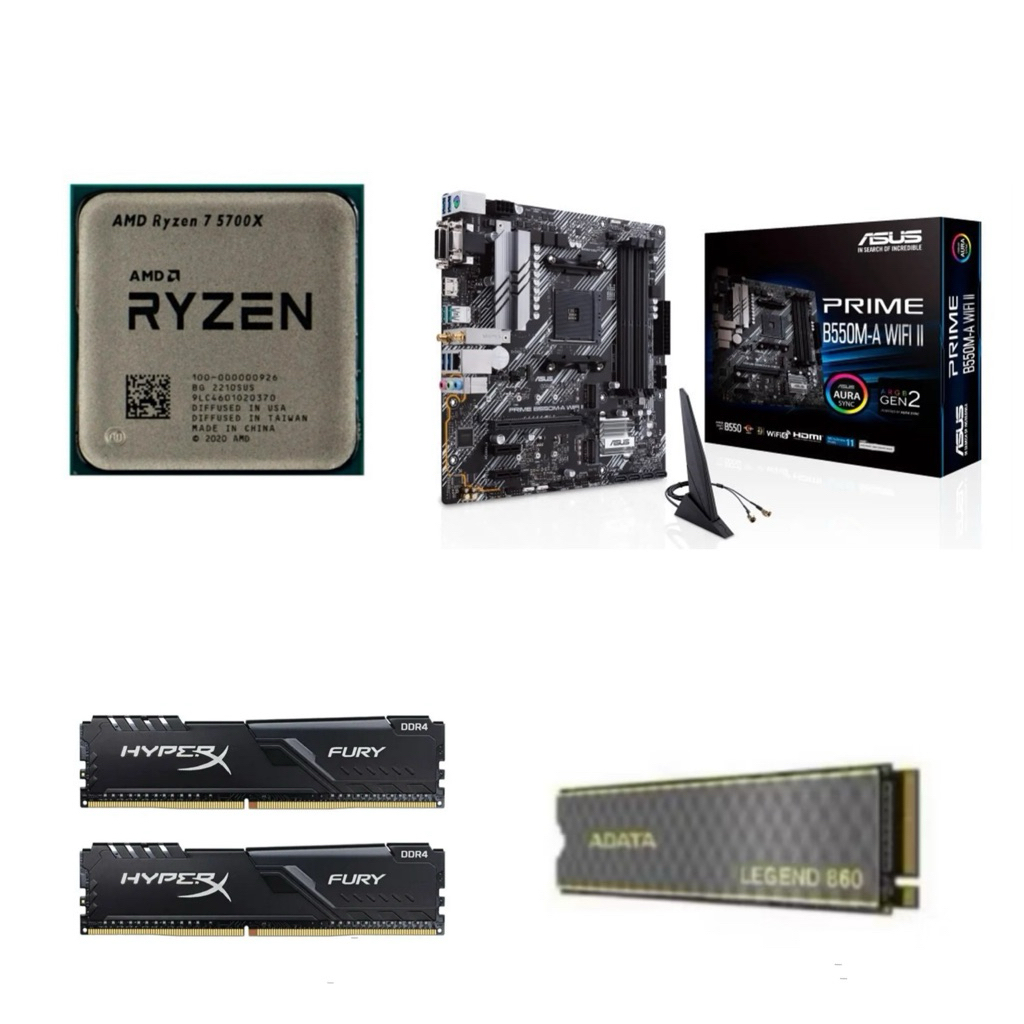 Jual Paket Processor AMD RYZEN 7 5700X RAM DDR4 32GB B550 WiFi