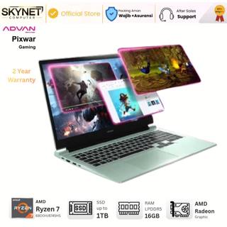 ADVAN Gaming PIXWAR Amd Ryzen 7 6800H  Ryzen 7 8745HS RAM32GB SSD1TB 15.6'' Fhd IPS AMD Radeon Graphic Windows 11
