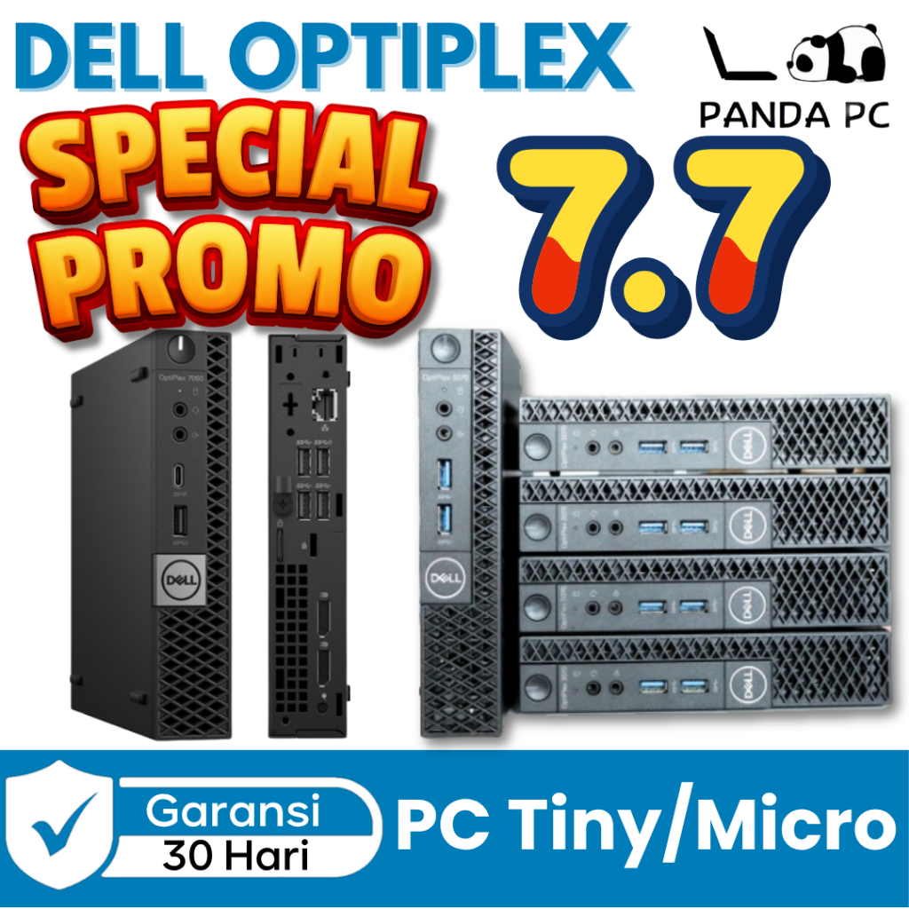 PC Mini Dell Optiplex Micro Tiny Intel Core i3 / i5 / i7 - 3070 / 5070 / 7070 / 7060 / 5060 / 3060 / 7050 / 5050 / 3050 / 7040 / 5040 / 3040 Mini PC Komputer