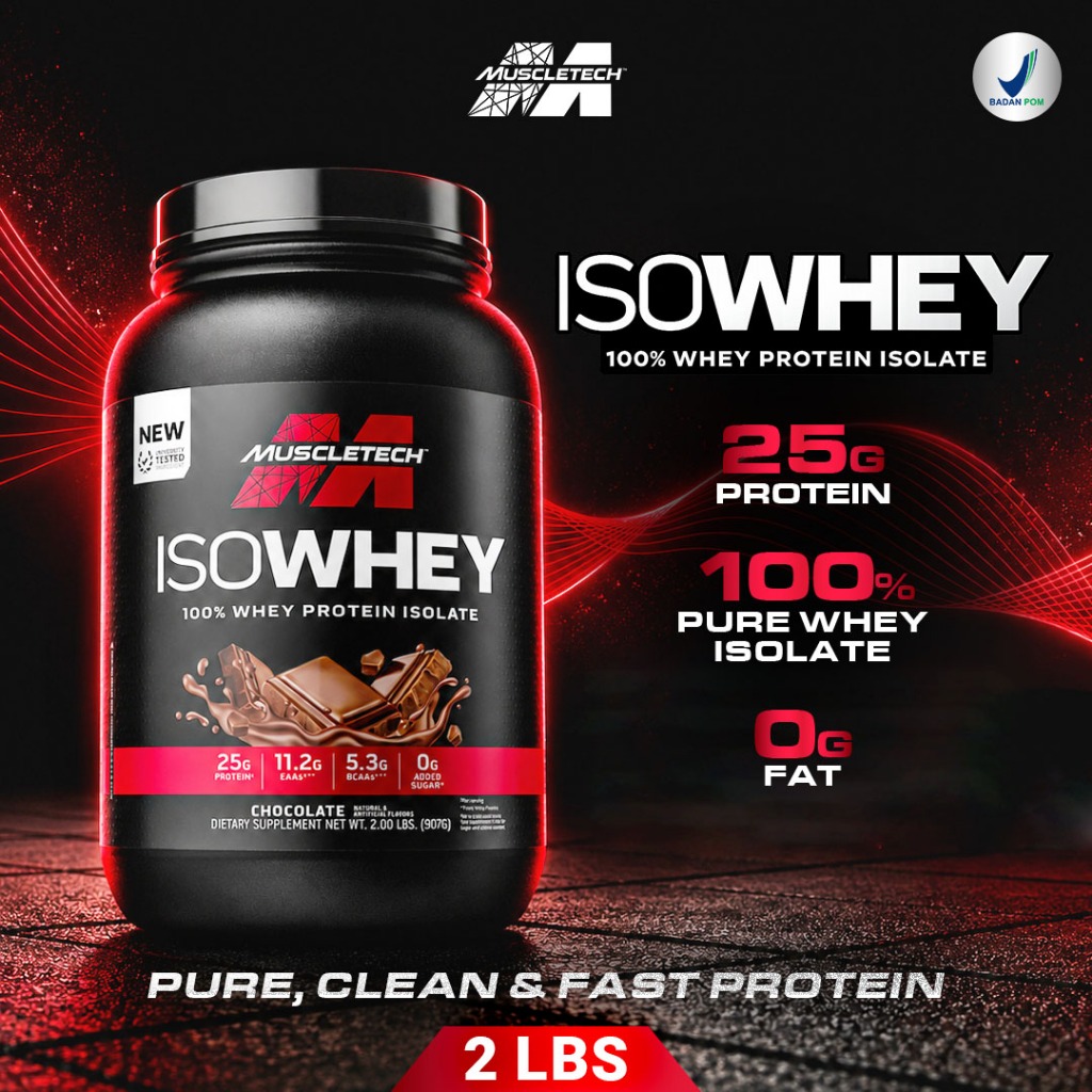 Jual MUSCLETECH Isowhey 2lbs - Iso Whey Protein Isolate 100% | Shopee ...
