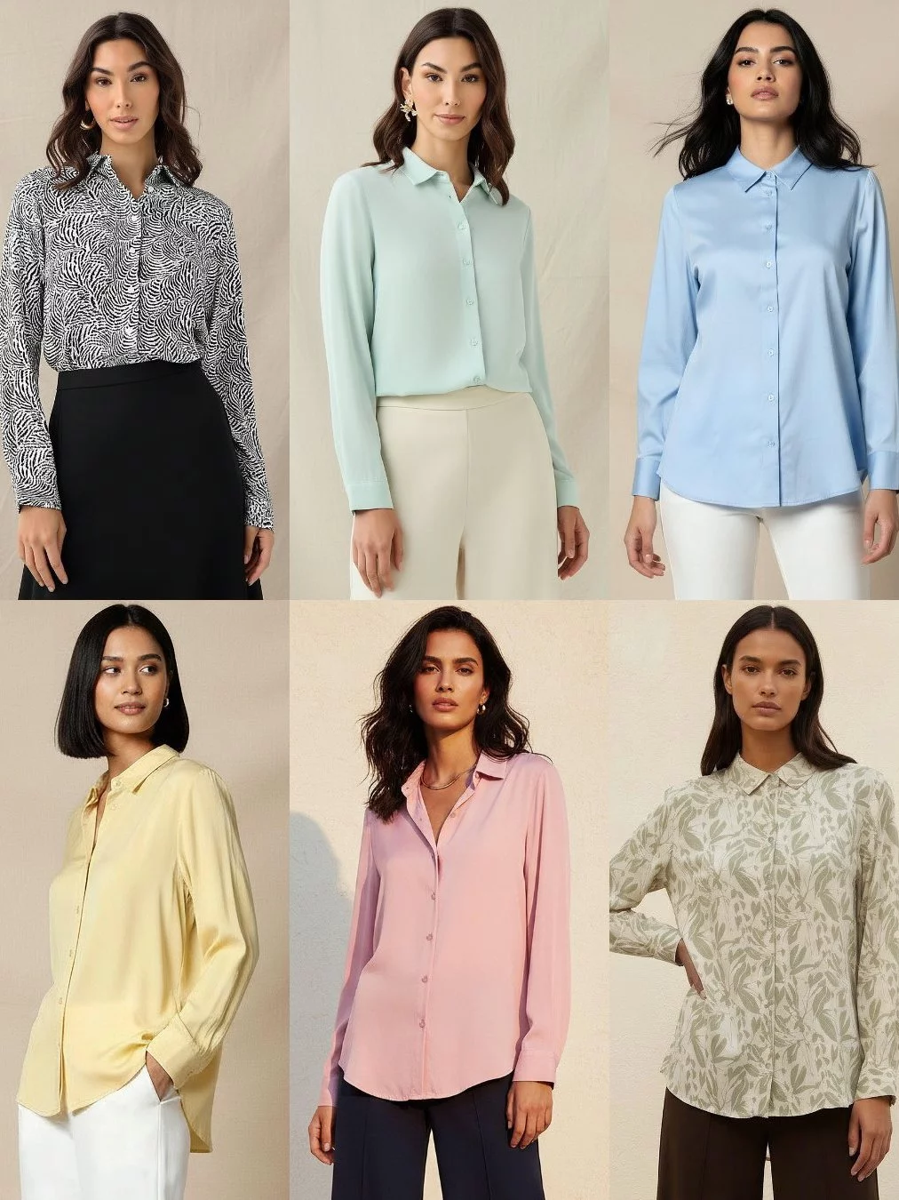 Kemeja Formal Wanita Kantoran SPL Viscose High-Low Hemline Shirt -2658
