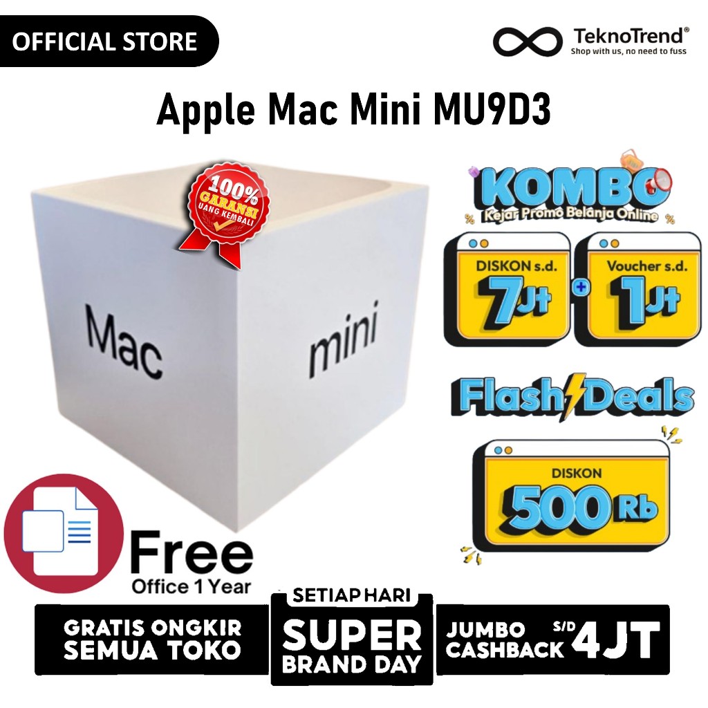 APPLE MINI PC MAC MINI 2024 MU9D3 MU9E3 - M4 10 CPU 10 GPU 16NE 16GB 256GB MAC OS AFFILIATE AF1