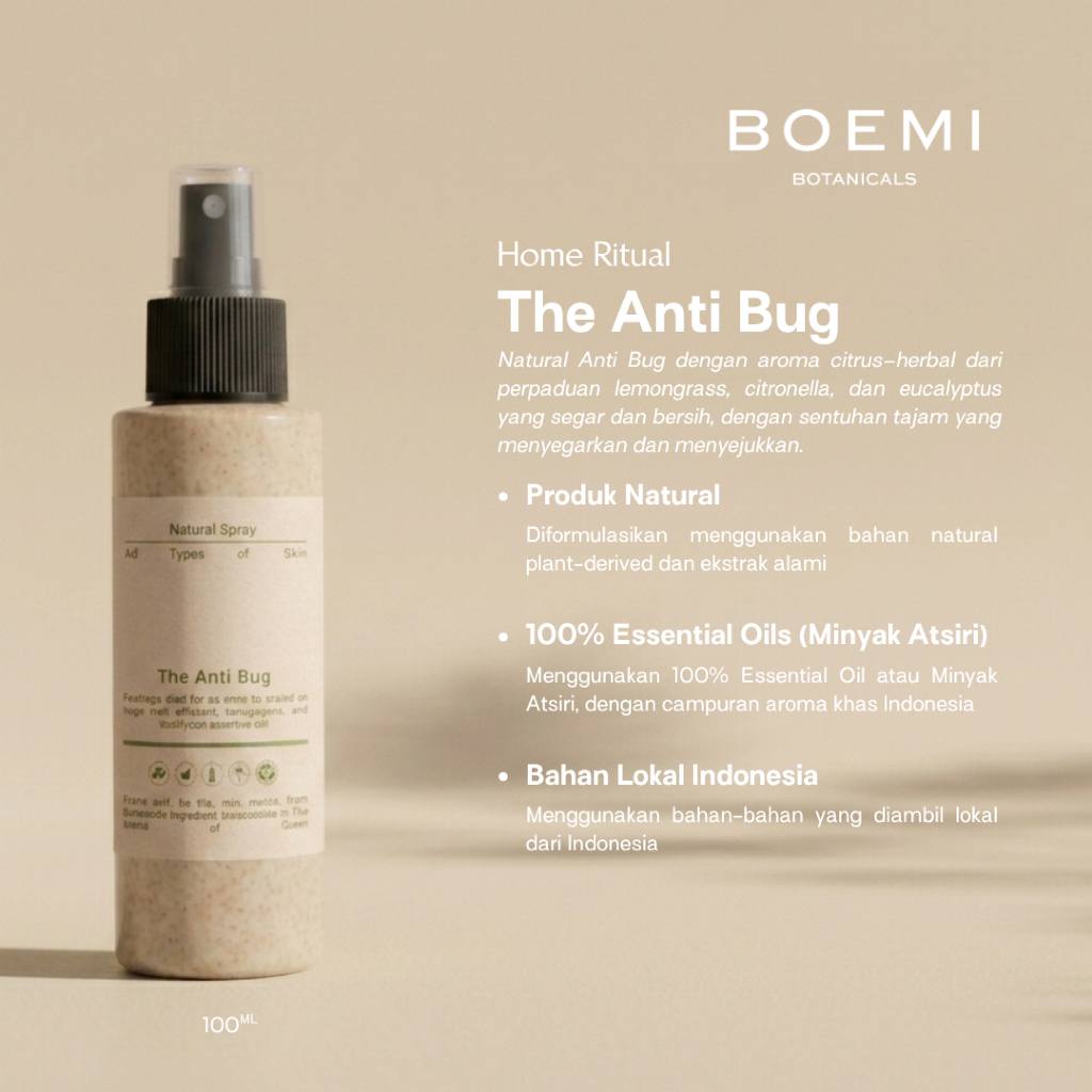 Jual BOEMI Botanicals Natural Anti Bug Mist (Natural Insect Repellent ...