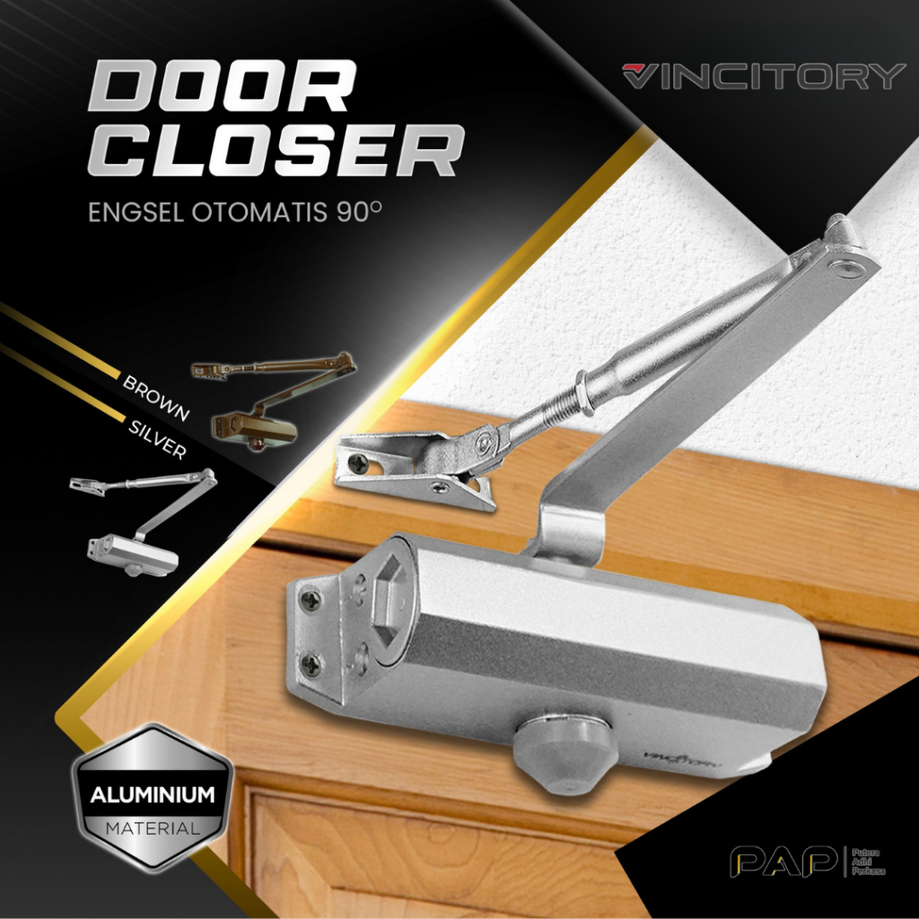 Vincitory Door Closer Penahan Pintu Otomatis Penutup Pintu Hold Open 180 Derajat
