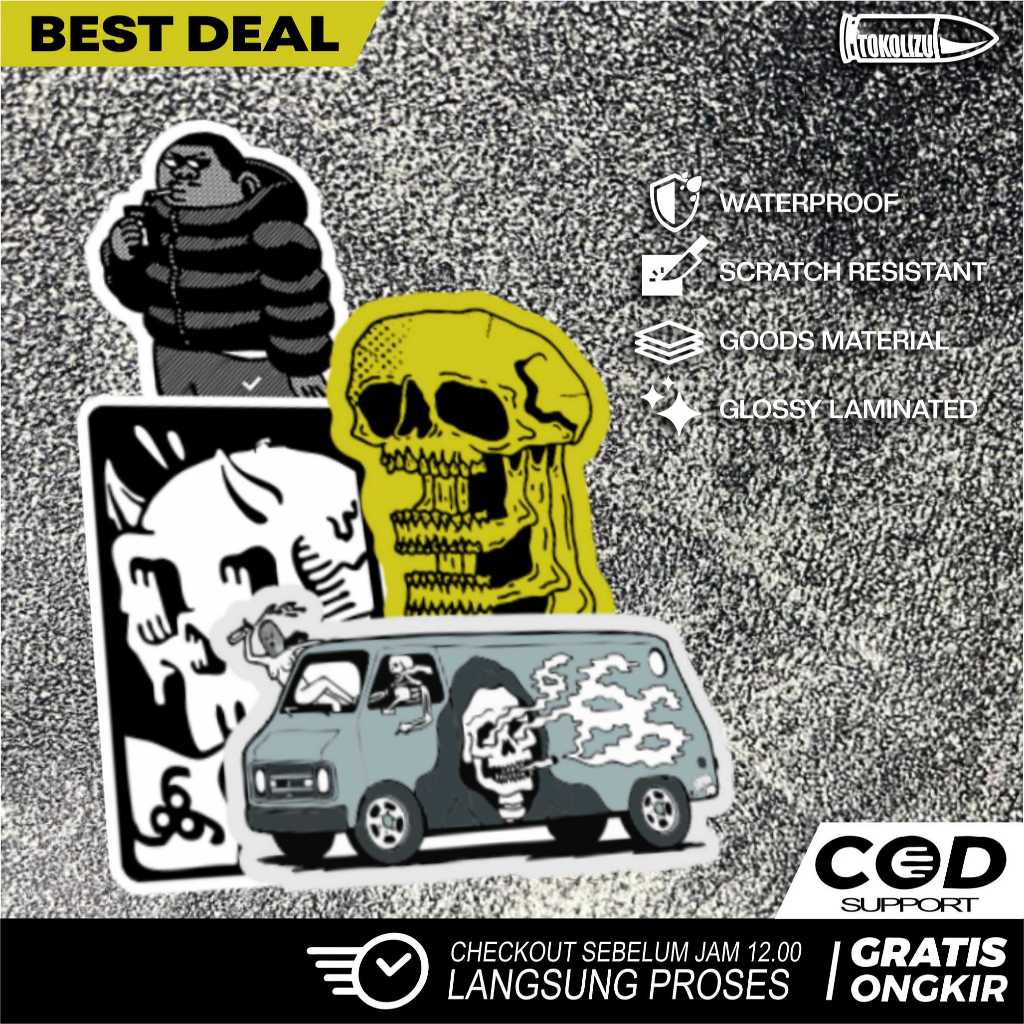 Jual STICKER KALCER HELM ANTI AIR BAHAN GRAFTAC | GRAFFITI | SKULL ...