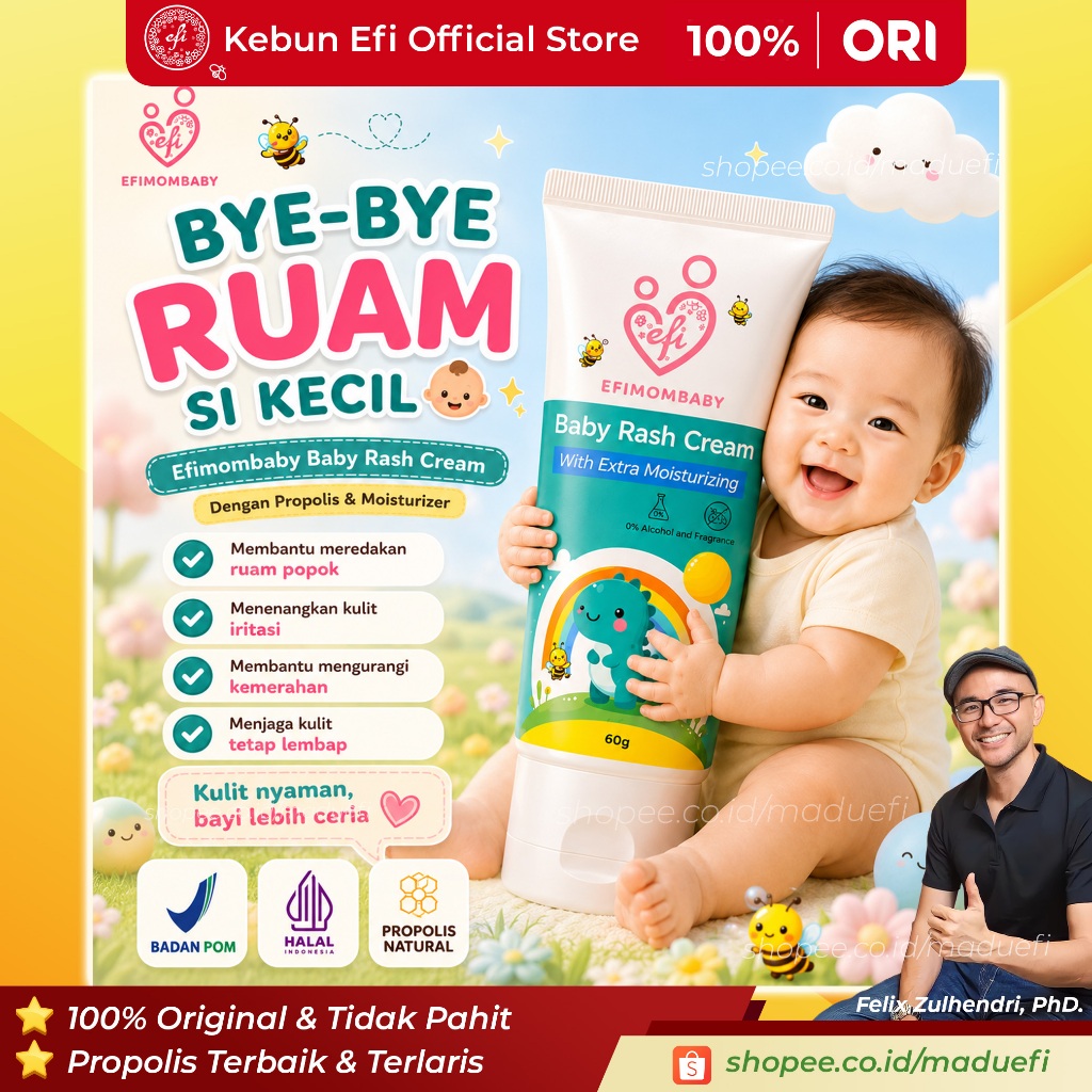 Jual Efi Propolis Baby Rash Cream 60ml | Krim Ruam Popok Bayi dengan ...
