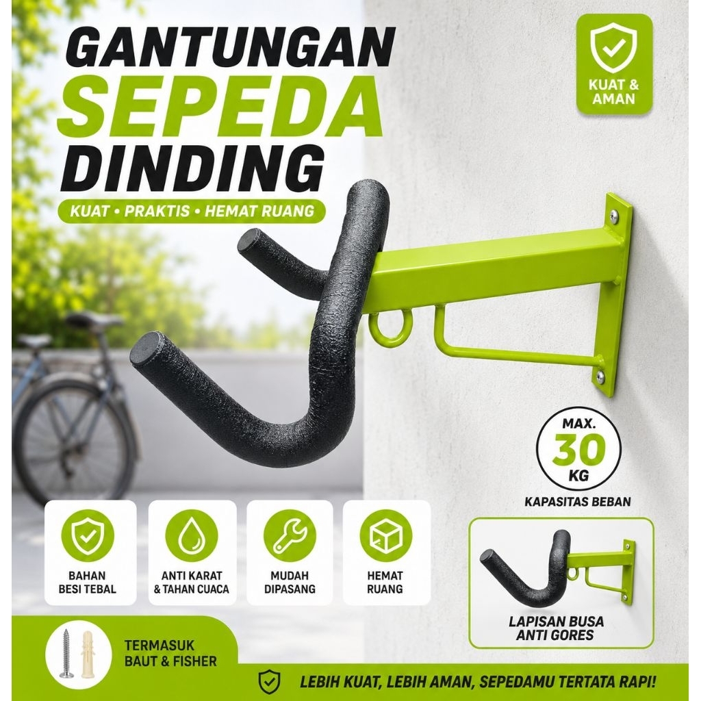 M9 Gantungan Sepeda Dinding