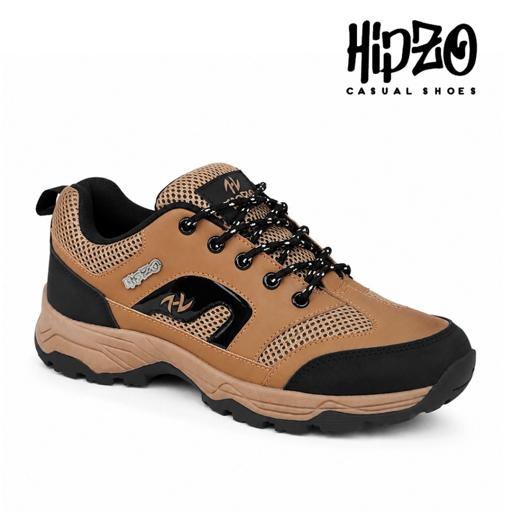 TERMUR4H Sepatu Hiking HIPZO M.74 Untuk Pria Sol Full Karet Unisex