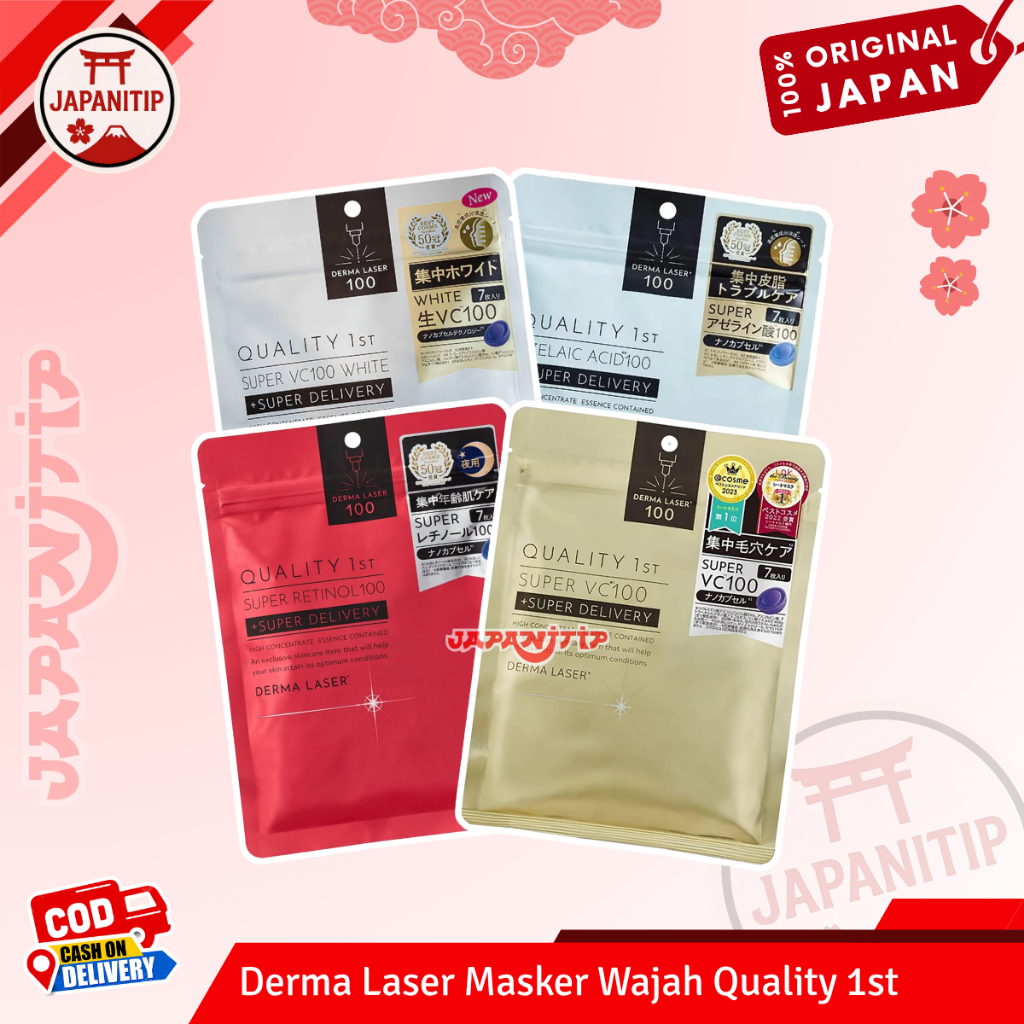 Jual Masker Wajah DERMA LASER MASK SUPER RETINOL 100 & SUPER VC100 ...