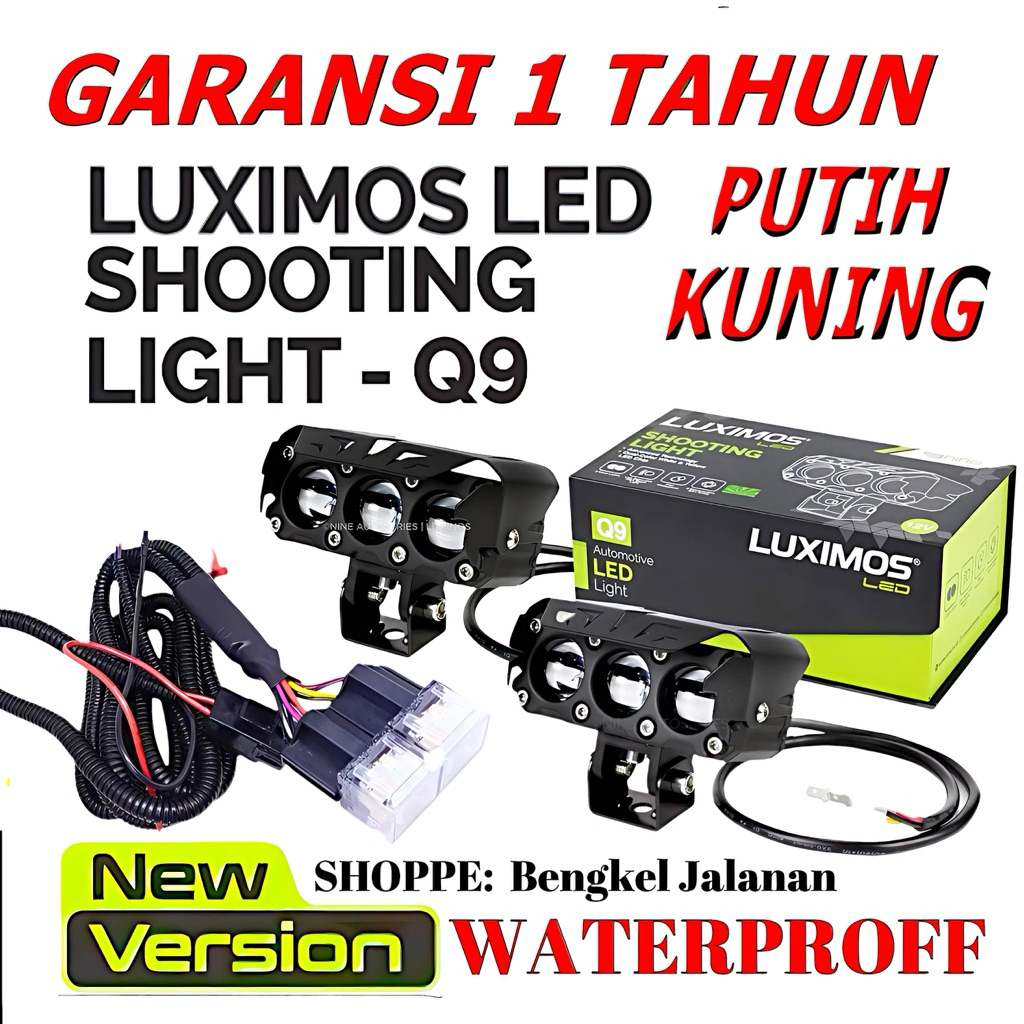 Jual LAMPU LED TEMBAK LASER SQL 3 MATA Q9 82W 12-30V LUMINOS LED 3mata ...