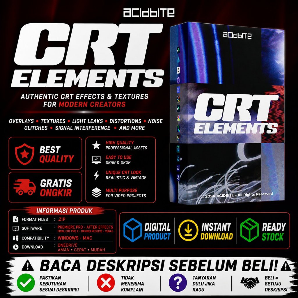 ACIDBITE - CRT Elements - Premiere Pro - After Effects- Final Cut Pro X - Davinci Resolve - Vegas