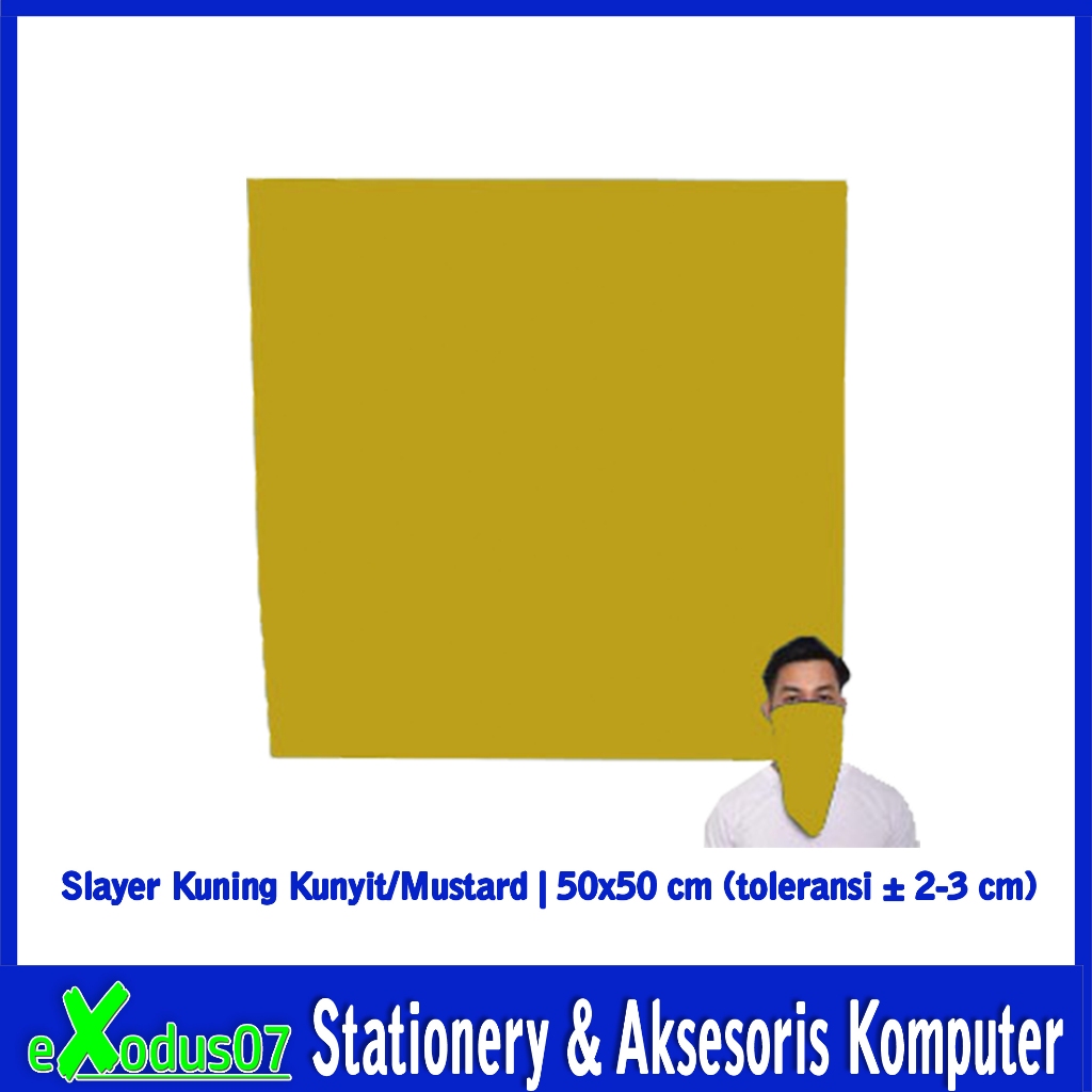 Jual SLAYER KUNING KUNYIT/MUSTARD POLOS UK. 50X50 CM | Shopee Indonesia