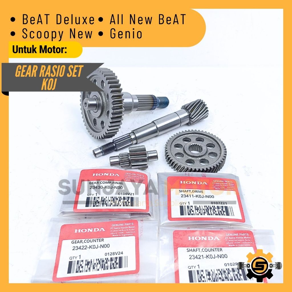 Jual Gear Rasio Set Original Honda KOJ K0J Gigi Rasio Beat Deluxe Beat ...