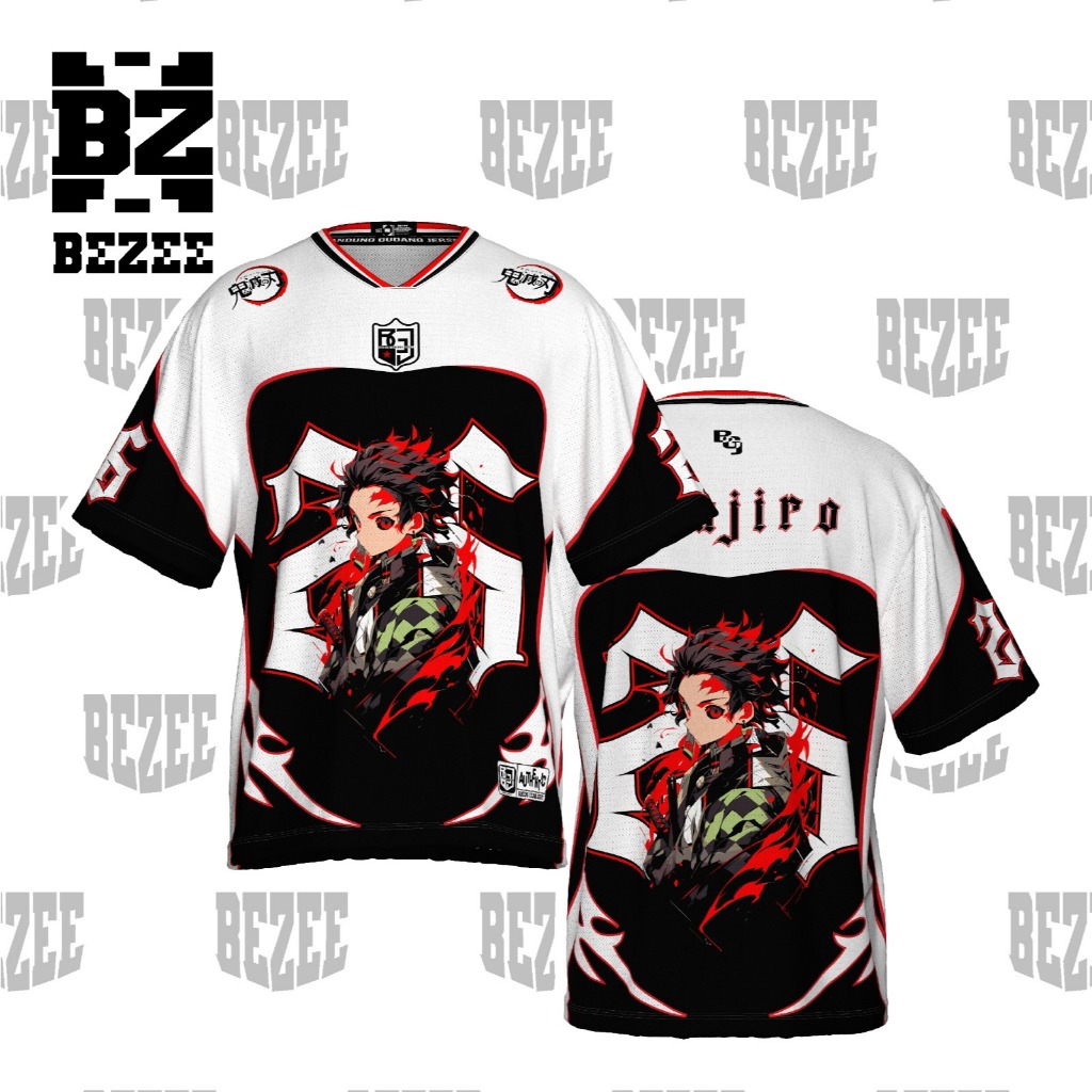 Jual Bezze Kaos Jersey Demon Slayer Tanjiro Kamado 26 Kimetsu No Yaiba ...