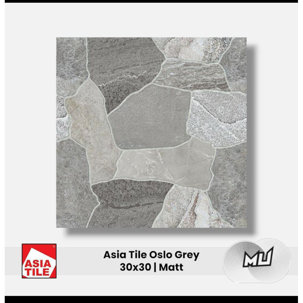 Jual Keramik lantai Asia tile 30x30 Oslo grey matt | Shopee Indonesia