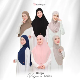 Rizka Hijab X Najwaqila Najwa Bergo Series (Hijab Instan Bahan Jersey)