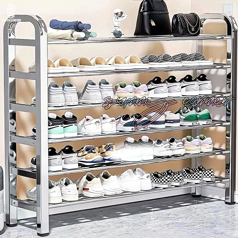 Jual Rak Sepatu Stainless Steel Serbaguna Rak Sepatu Sendal SusunKuat ...