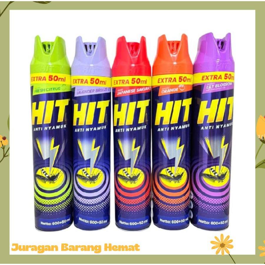 Jual HIT Aerosol 600ml + Extra 50ml Obat Nyamuk Semprot Ampuh Basmi ...