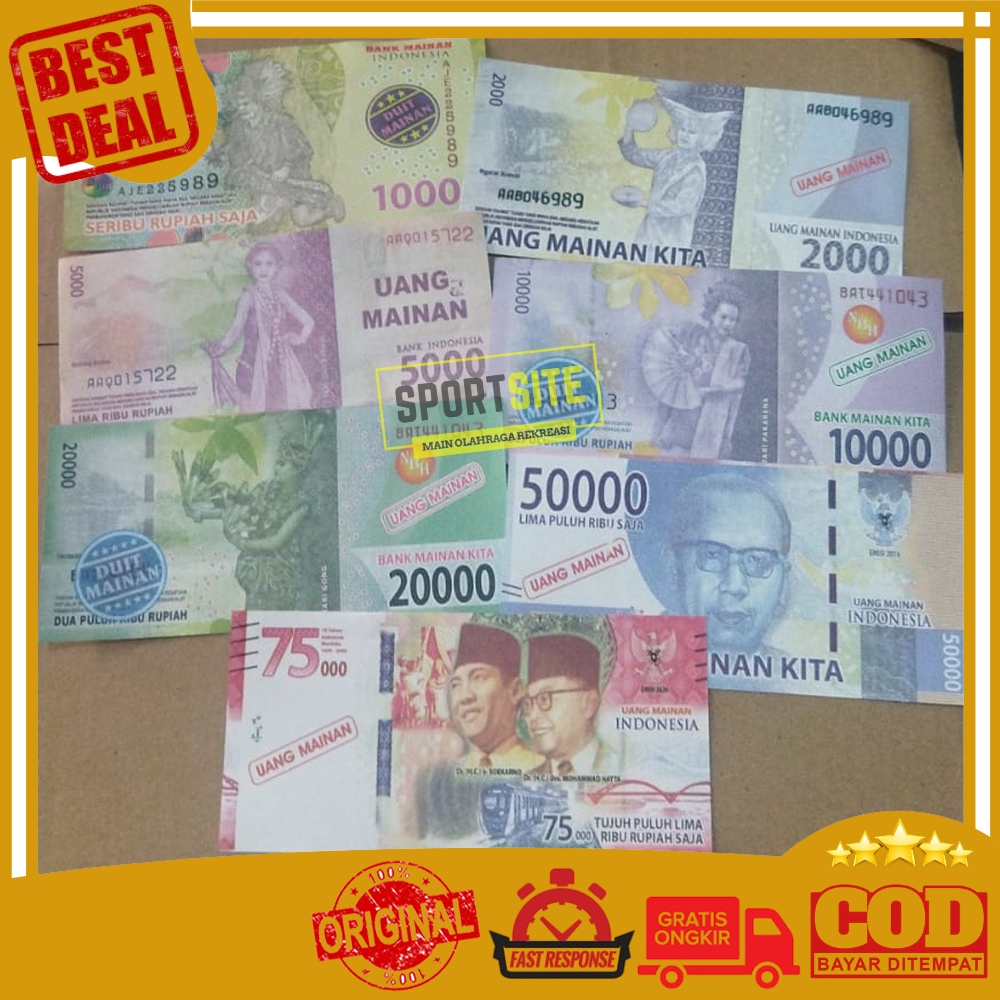 Jual Uang Kertas Rupiah Cetakan Baru Per Satuan Mainan Anak Role Play ...
