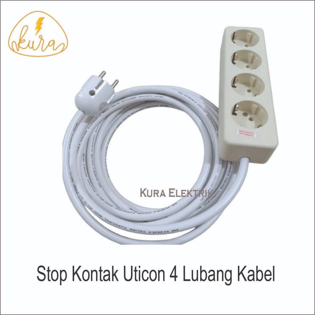Jual Stop Kontak Uticon 1,2,3,4,5 Lubang dan Kabel 1,2,3,4,5,6,7,8,9,10 ...