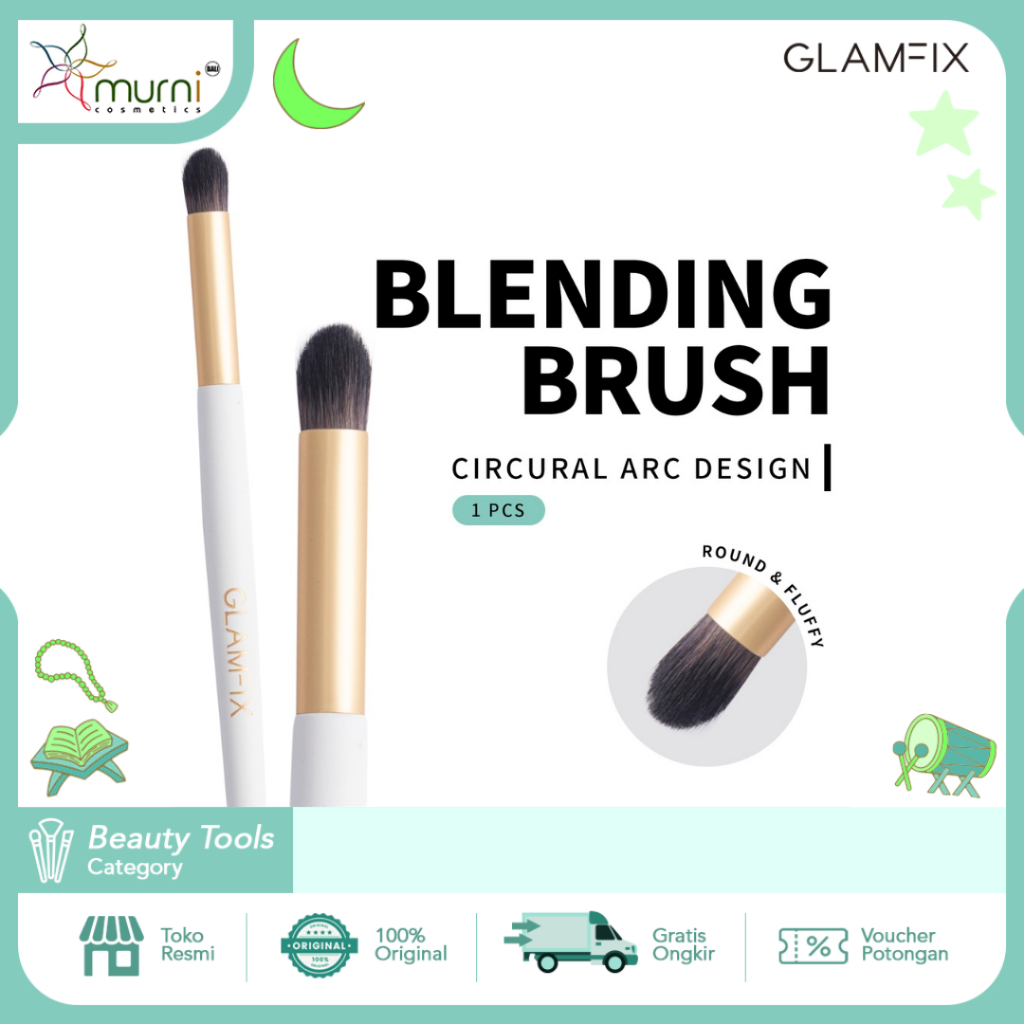 Jual GLAMFIX Eye Blending Brush (1 PCS) | Kuas Eyeshadow Blending ...