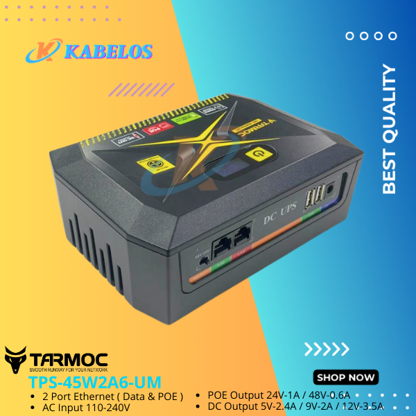 Jual Tarmoc TPS-45W2A6-UM | Mini UPS DC Power Supply USB 5V/2.4A, 9V/2A ...