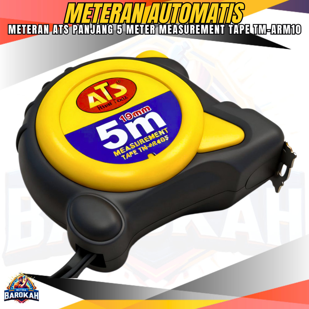 Jual METERAN AUTOMATIS ATS 5 METER AUTO LOCK / METERAN BODY KARET ...