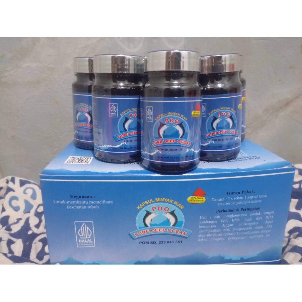 Jual PURE DEEP OIL 354 CAPSULE ISI 30 CAPSULE ORIGINAL PDO Minyak Ikan ...