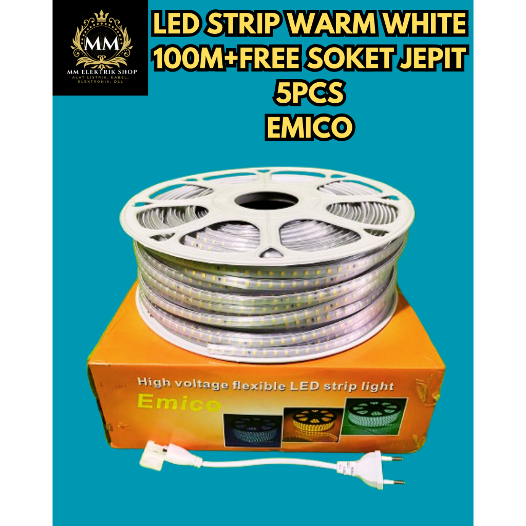 Jual Lampu Led Strip Selang Segi Smd 100 Meter Warna Biru Merah Hijau ...