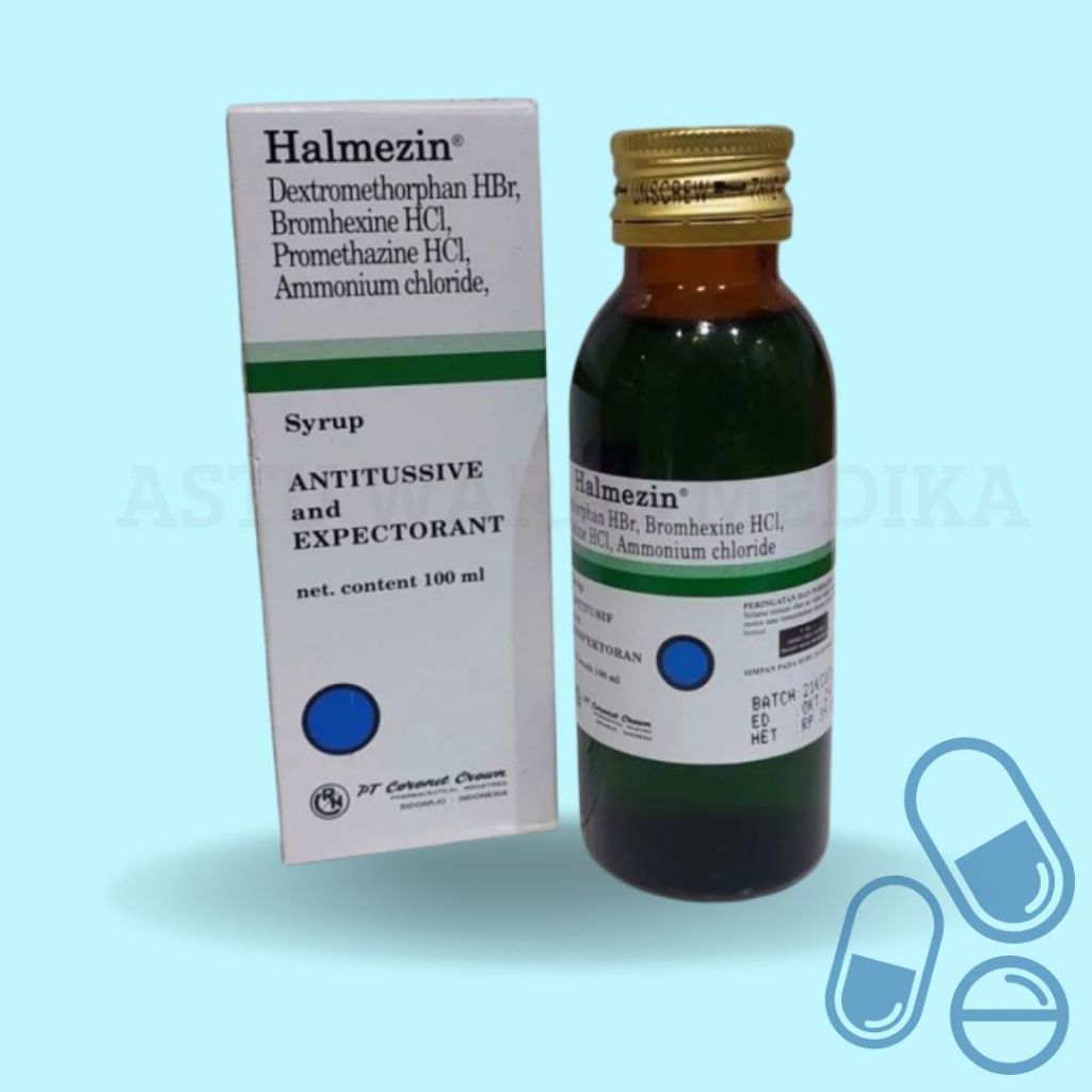 Jual HALMEZIN Sirup Obat Batuk Anak 100ml Antitusif Ekspektoran Dewasa ...
