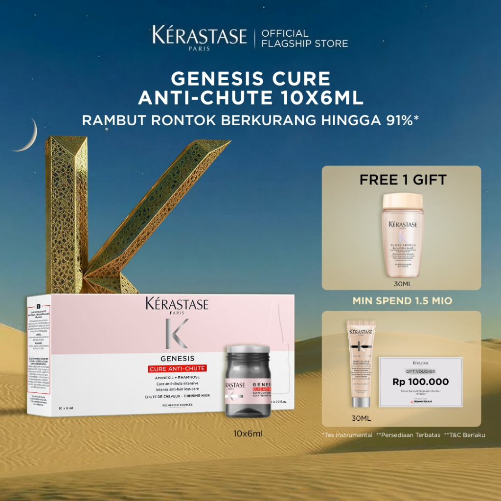 Jual Kerastase Genesis Cure Anti-Chute 10x6ml Intensive Anti Hair Fall ...
