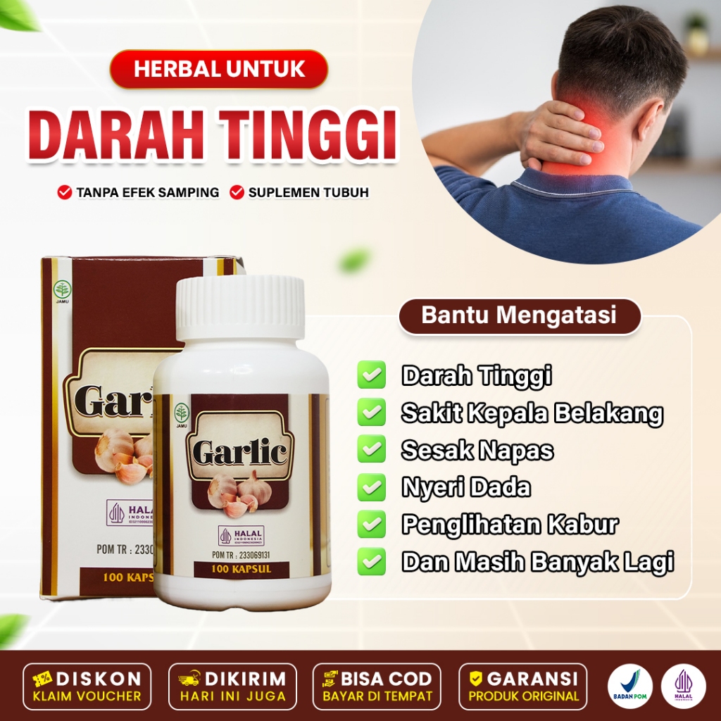 Aryanto Herbal  - Garlic Bawang Putih Original Obat Penurun Tekanan Darah Tinggi Hipertensi Darting