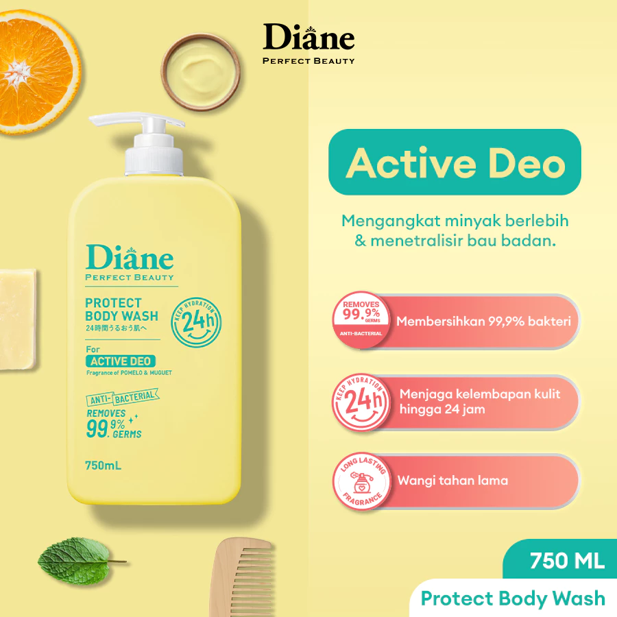 Foto Utama Diane Protect Body Wash For Active Deo 750ml