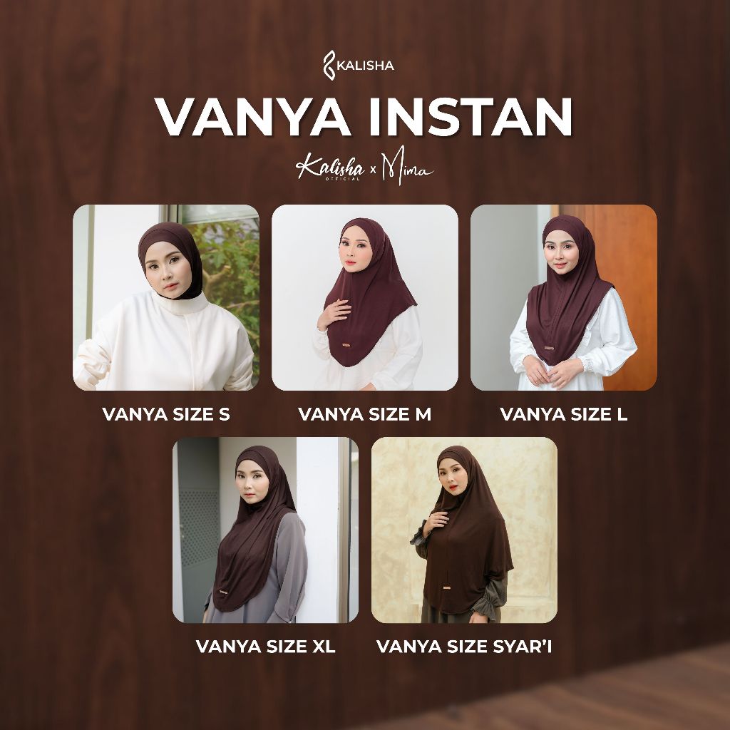 Jual Kalisha x Mima - Vanya Bergo Instan All Size Rayon Viscose ...