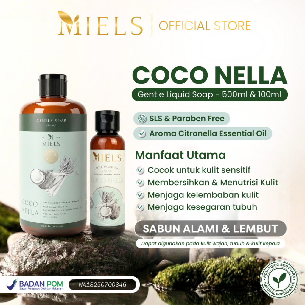 Miels - Coco Nella Gentle Soap Series - Face & Body Liquid Soap