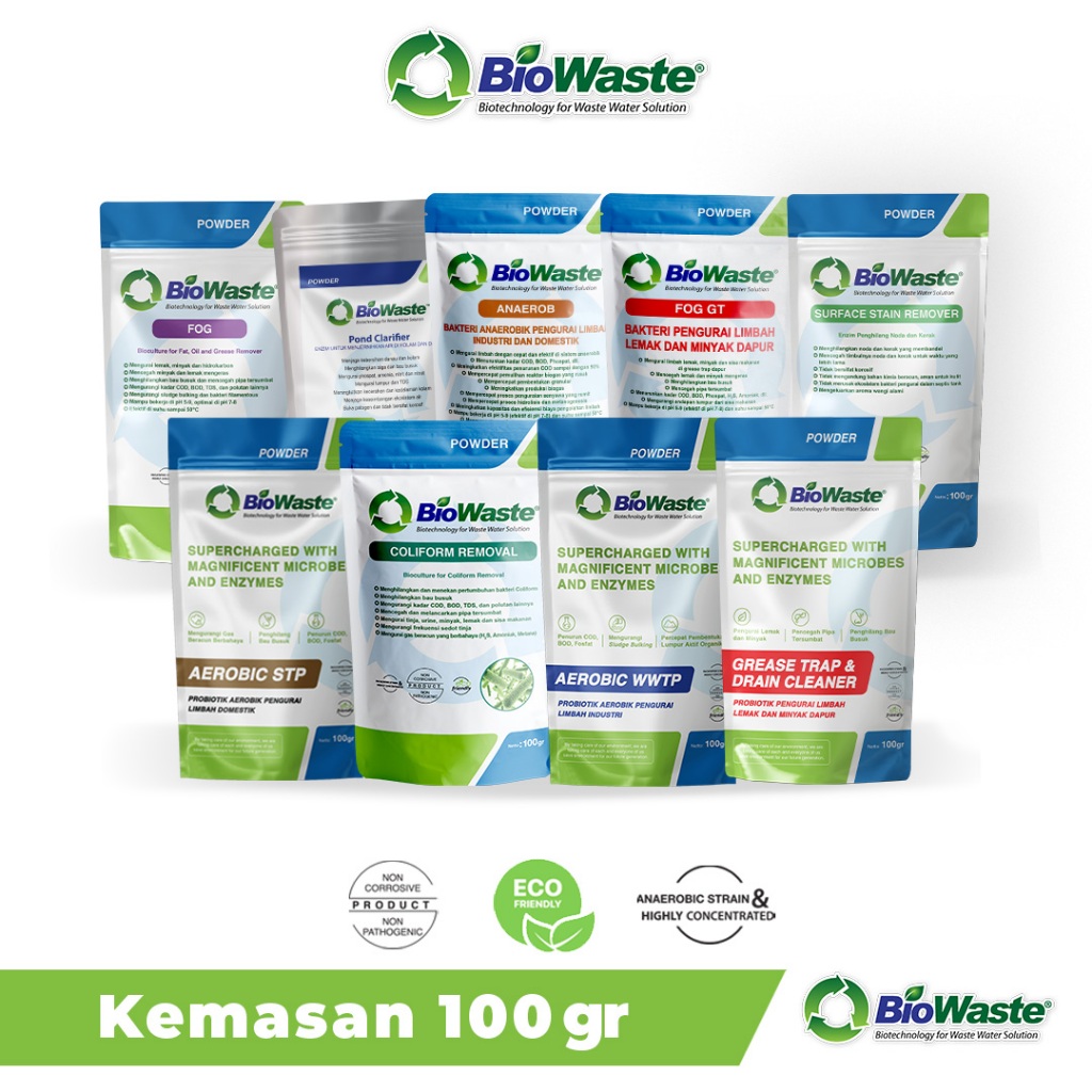 Jual Biowaste Bubuk Bakteri Pengurai Limbah 100 GRAM | Shopee Indonesia