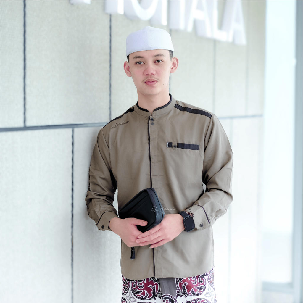 Baju Koko Pria Dewasa Lengan Panjang Elrumi Motif Yisunshin BISA COD