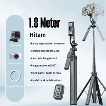 Tongsis Tripod Premium Kokoh Selfie Stick Multipod Remote Bluetooth Serbaguna Kualitas Premium