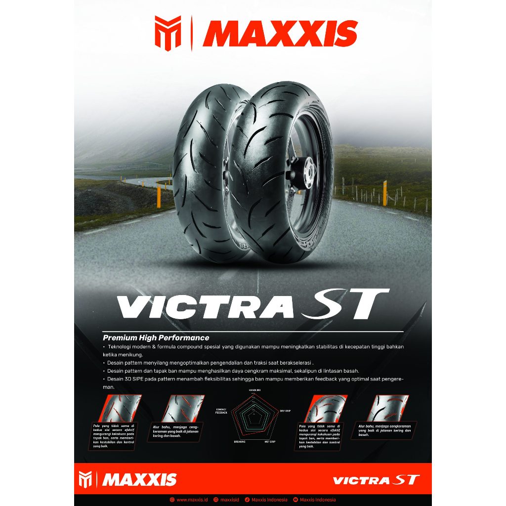 Jual BAN MAXXIS 70/80-17 VICTRA S98 ST TUBELESS | Shopee Indonesia