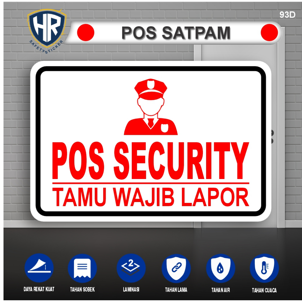 Jual Stiker Pos Satpam – Sticker Security Area Tahan Air | Shopee Indonesia