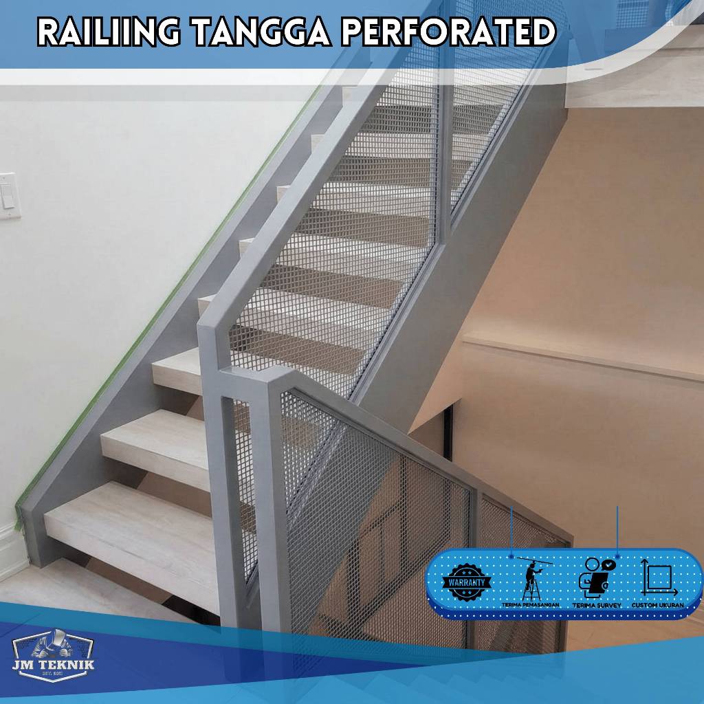 Jual RAILING TANGGA HOLLOW MINIMALIS/JARING EXPANDA/PLAT PERFORATED ...