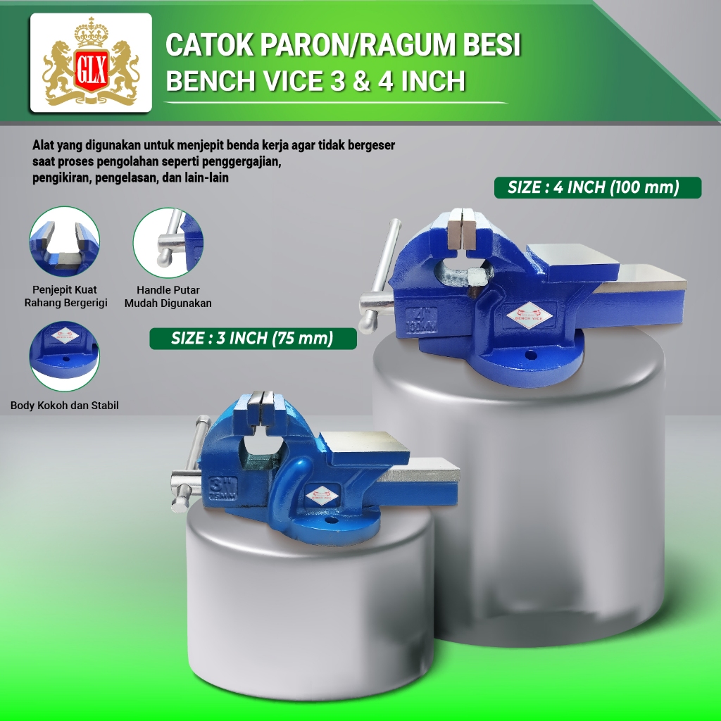 Jual GLX Catok Paron Ragum Besi Bench Vice Vise Alat Jepit 3